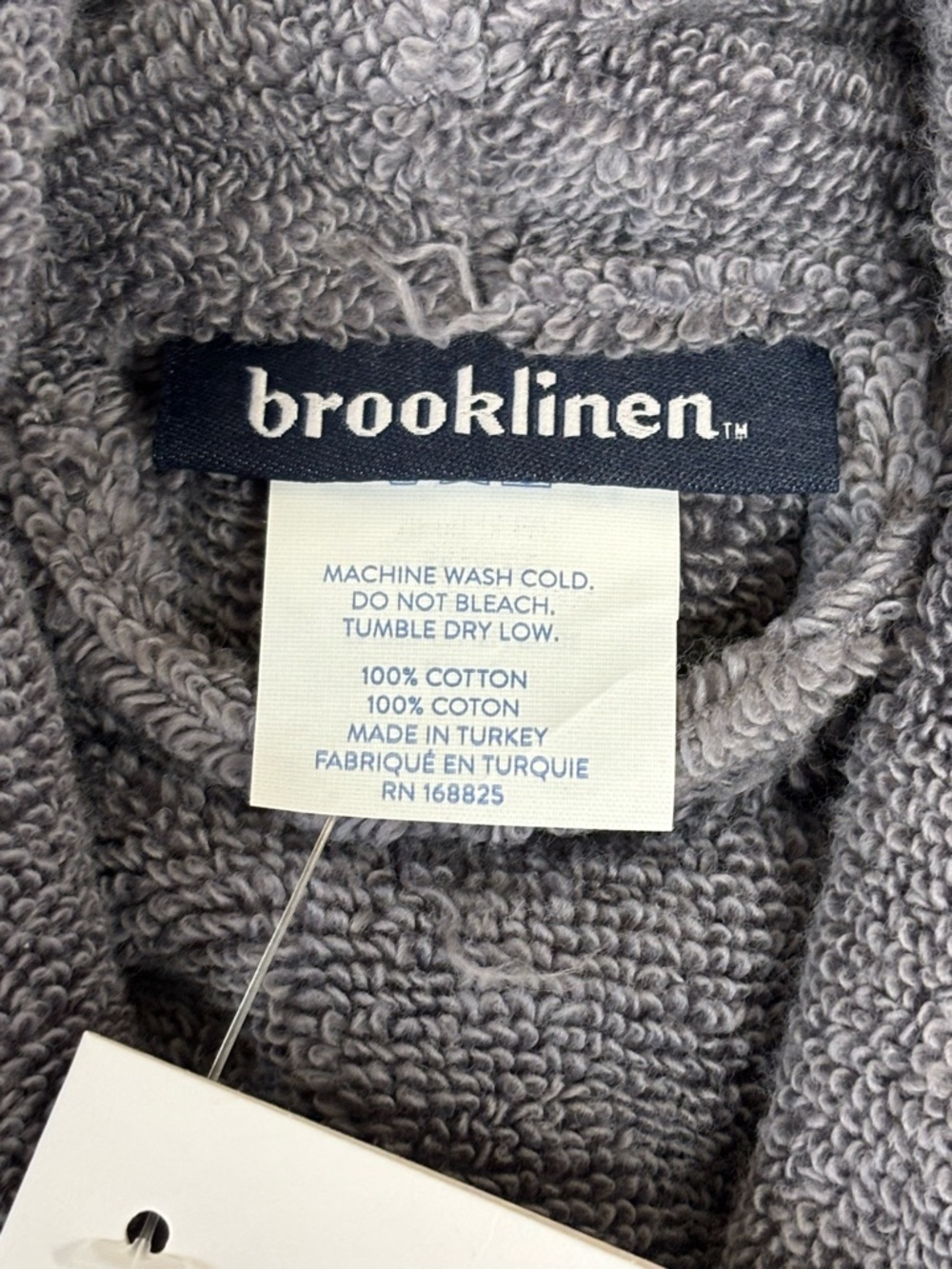 Brooklinen Super Plush Robe, Graphite - Large - Picture 7 of 9